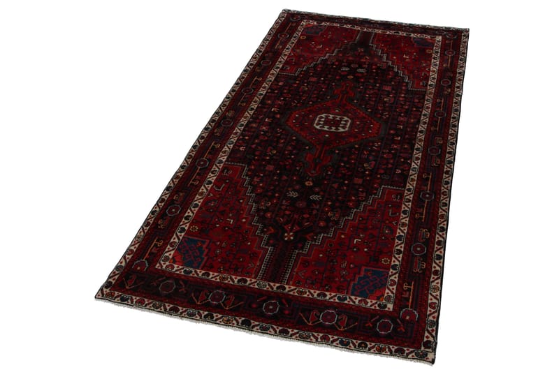 Håndknyttet Persisk Matte 160x322 cm - Rød/Mørkeblå - Tekstiler - Tepper & Matter - Orientalske tepper - Persisk matte