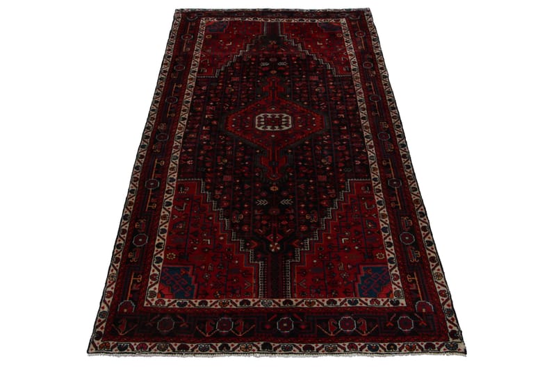 Håndknyttet Persisk Matte 160x322 cm - Rød/Mørkeblå - Tekstiler - Tepper & Matter - Orientalske tepper - Persisk matte