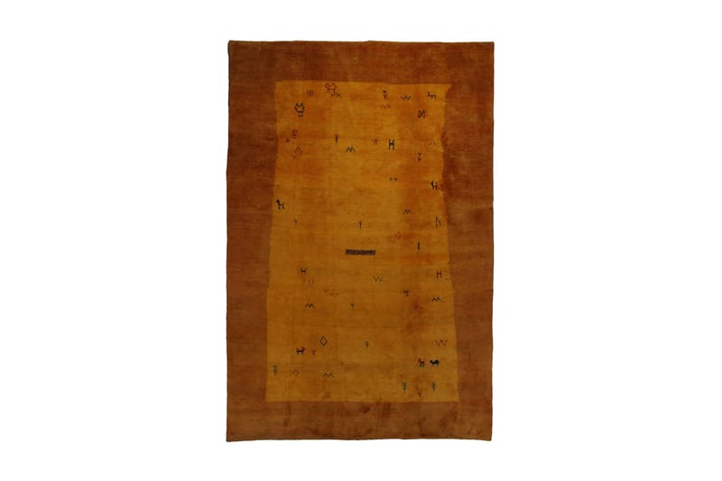 Håndknyttet Persisk Ullmatte 185x287 cm Gabbeh Shiraz - Sennep - Tekstiler - Tepper & Matter - Orientalske tepper - Persisk matte