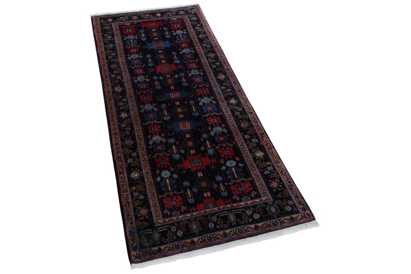 Håndknyttet Persisk Matte 127x309 cm - Mørkeblå/Rød - Tekstiler - Tepper & Matter - Orientalske tepper - Persisk matte