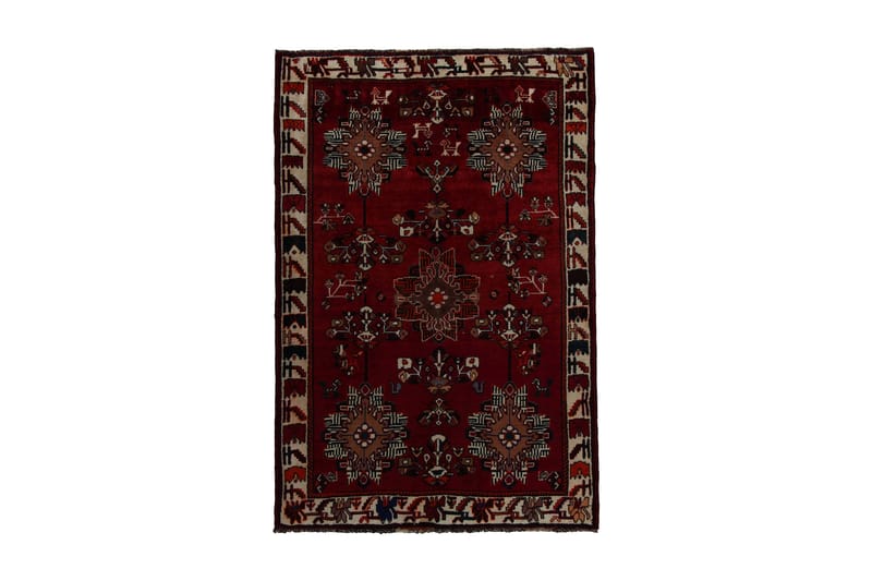 Håndknyttet Persisk Matte 118x177 cm - Rød / Beige - Tekstiler - Tepper & Matter - Orientalske tepper - Persisk matte