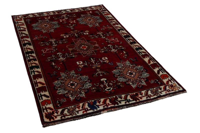 Håndknyttet Persisk Matte 118x177 cm - Rød / Beige - Tekstiler - Tepper & Matter - Orientalske tepper - Persisk matte