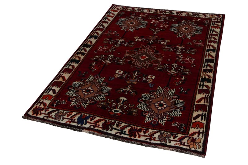 Håndknyttet Persisk Matte 118x177 cm - Rød / Beige - Tekstiler - Tepper & Matter - Orientalske tepper - Persisk matte