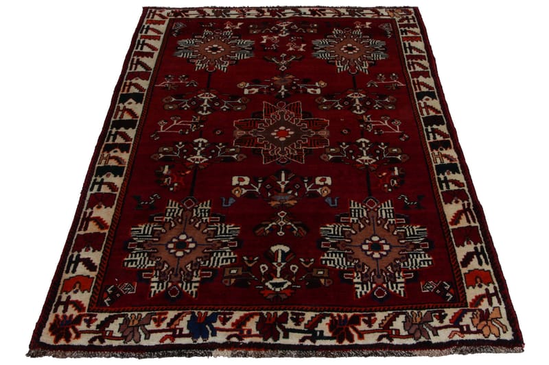 Håndknyttet Persisk Matte 118x177 cm - Rød / Beige - Tekstiler - Tepper & Matter - Orientalske tepper - Persisk matte