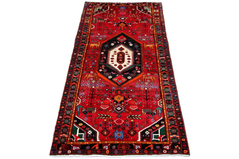 Håndknyttet Persisk Matte 125x288 cm Kelim - Rød/Mørkeblå - Tekstiler - Tepper & Matter - Orientalske tepper - Persisk matte