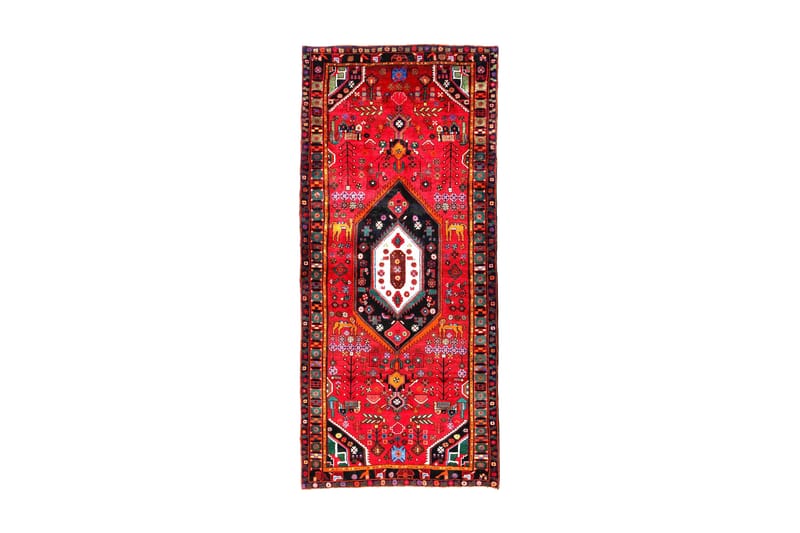 Håndknyttet Persisk Matte 125x288 cm Kelim - Rød/Mørkeblå - Tekstiler - Tepper & Matter - Orientalske tepper - Persisk matte