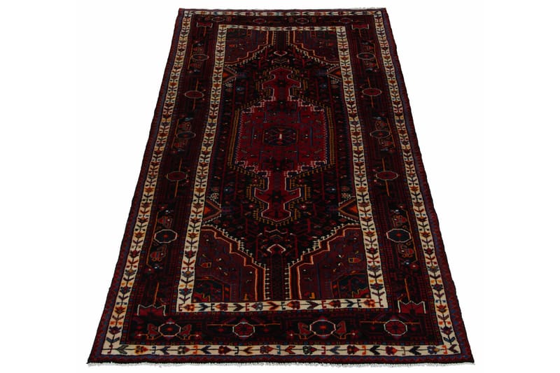 Håndknyttet Persisk Matte 132x279 cm - Rød/Mørkeblå - Tekstiler - Tepper & Matter - Orientalske tepper - Persisk matte