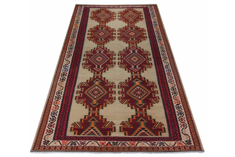 Håndknyttet Persisk Matte Varni 194x379 cm Kelim - Rød / Beige - Tekstiler - Tepper & Matter - Orientalske tepper - Persisk matte