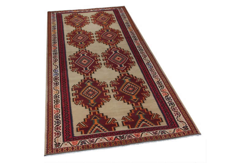 Håndknyttet Persisk Matte Varni 194x379 cm Kelim - Rød / Beige - Tekstiler - Tepper & Matter - Orientalske tepper - Persisk matte