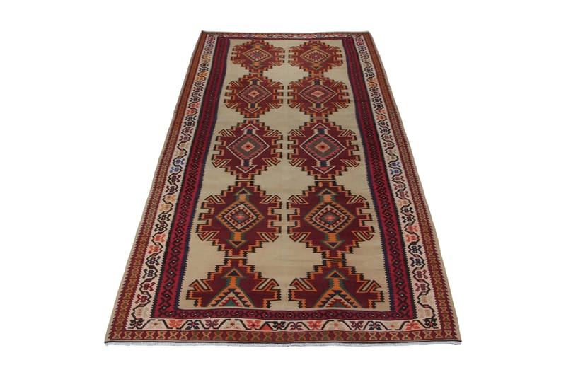 Håndknyttet Persisk Matte Varni 194x379 cm Kelim - Rød / Beige - Tekstiler - Tepper & Matter - Orientalske tepper - Persisk matte