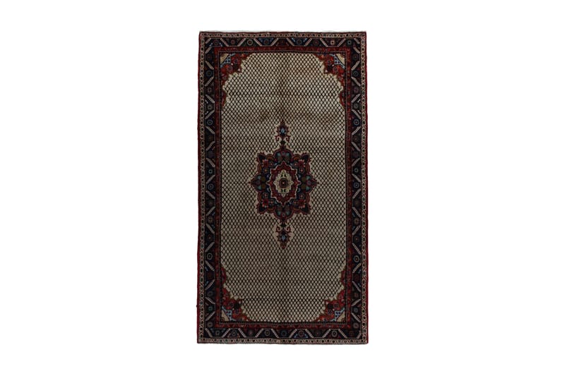 Håndknyttet Persisk Matte Varni 146x376 cm Kelim - Beige/Mørkeblå - Tekstiler - Tepper & Matter - Orientalske tepper - Persisk matte