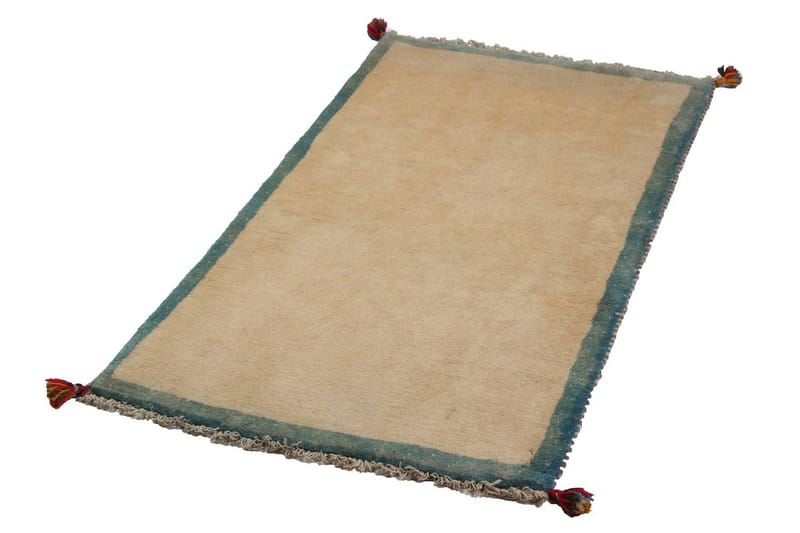 Håndknyttet Persisk Matte 75x143 cm Gabbeh Shiraz - Beige / Blå - Tekstiler - Tepper & Matter - Orientalske tepper - Persisk matte