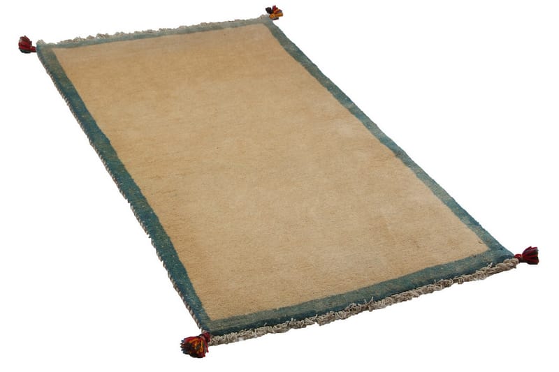 Håndknyttet Persisk Matte 75x143 cm Gabbeh Shiraz - Beige / Blå - Tekstiler - Tepper & Matter - Orientalske tepper - Persisk matte