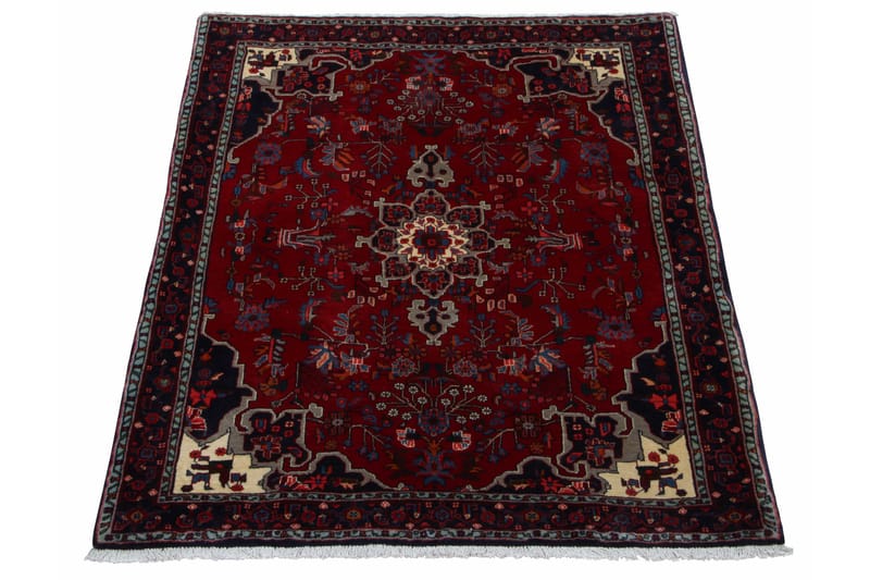 Håndknyttet Persisk Matte 119x156 cm Kelim - Rød/Mørkeblå - Tekstiler - Tepper & Matter - Orientalske tepper - Persisk matte