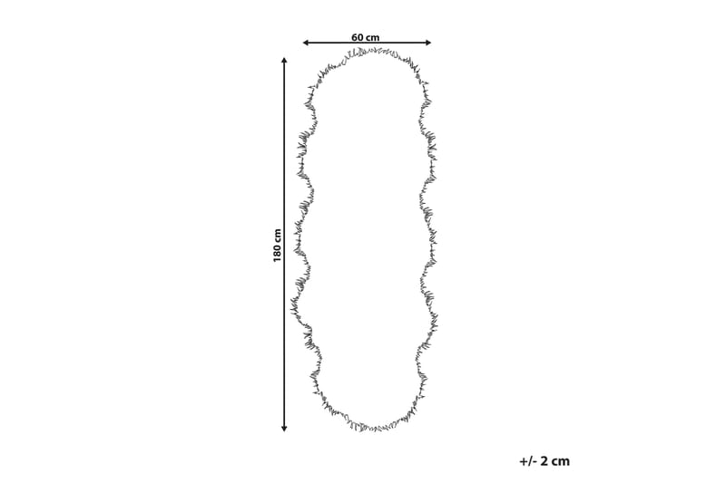 Mamungari Saueskinn 60x180 cm Kvadratisk - Hvit - Saueskinn - Skinn & pelstepper