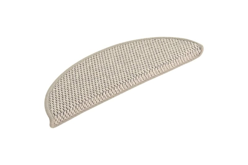 Selvklebende trappematter sisal-utseende 15 stk 56x20cm - Silver - Tekstiler - Tepper & Matter - Spesialmatte - Trappetepper