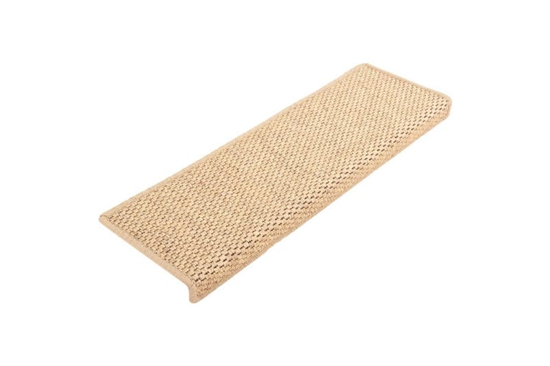 Selvklebende trappematter sisal-utseende 15 stk 65x25 cm - Beige - Tekstiler - Tepper & Matter - Spesialmatte - Trappetepper