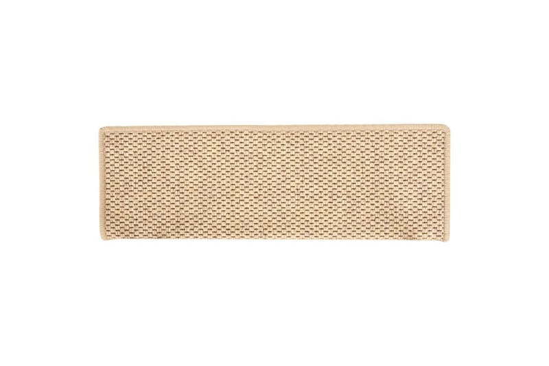 Selvklebende trappematter sisal-utseende 15 stk 65x25 cm - Beige - Tekstiler - Tepper & Matter - Spesialmatte - Trappetepper