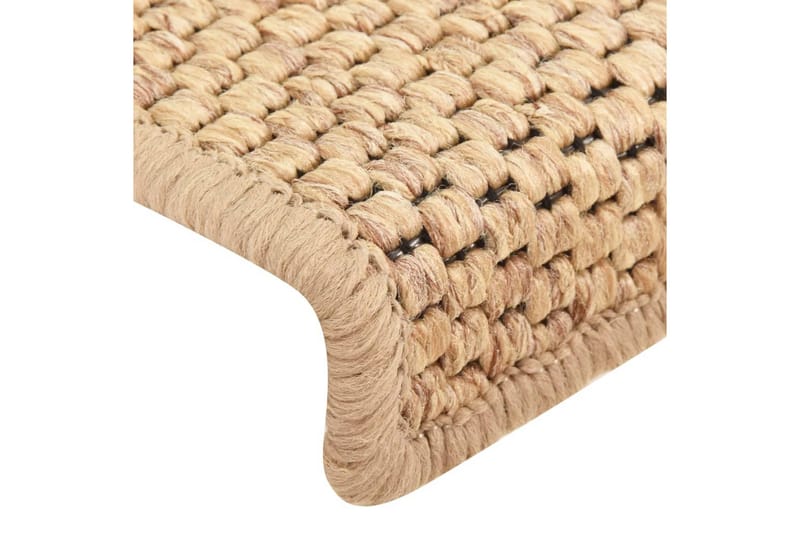 Selvklebende trappematter sisal-utseende 15 stk 65x25 cm - Beige - Tekstiler - Tepper & Matter - Spesialmatte - Trappetepper