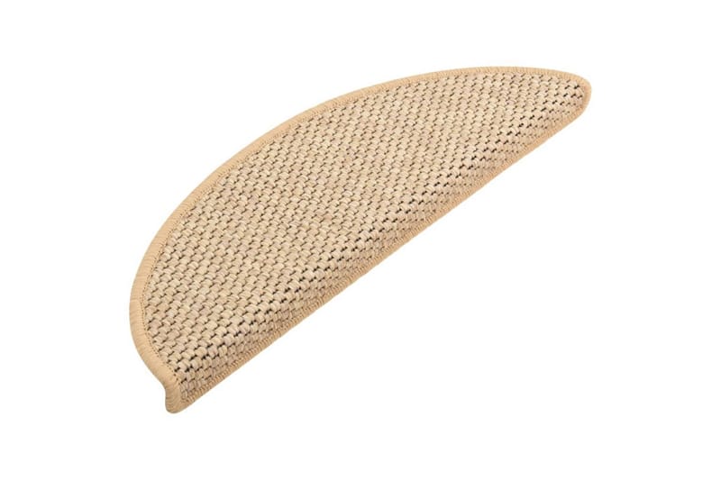 Selvklebende trappematter sisal 15 stk 65x25 cm lys beige - Beige - Tekstiler - Tepper & Matter - Spesialmatte - Trappetepper