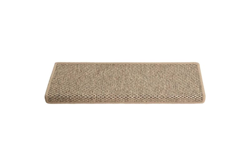 Selvklebende trappematter sisal 15 stk 65x25 cm mørk beige - Beige - Tekstiler - Tepper & Matter - Spesialmatte - Trappetepper