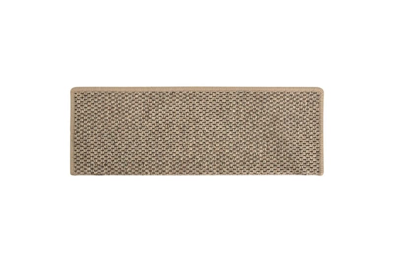 Selvklebende trappematter sisal 15 stk 65x25 cm mørk beige - Beige - Tekstiler - Tepper & Matter - Spesialmatte - Trappetepper