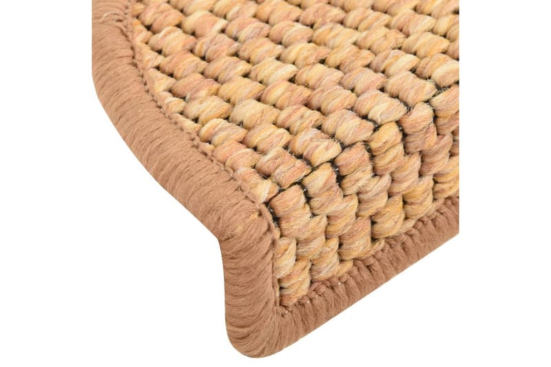 Selvklebende trappematter sisal-utseende 15 stk 56x20cm - Oransj - Tekstiler - Tepper & Matter - Spesialmatte - Trappetepper