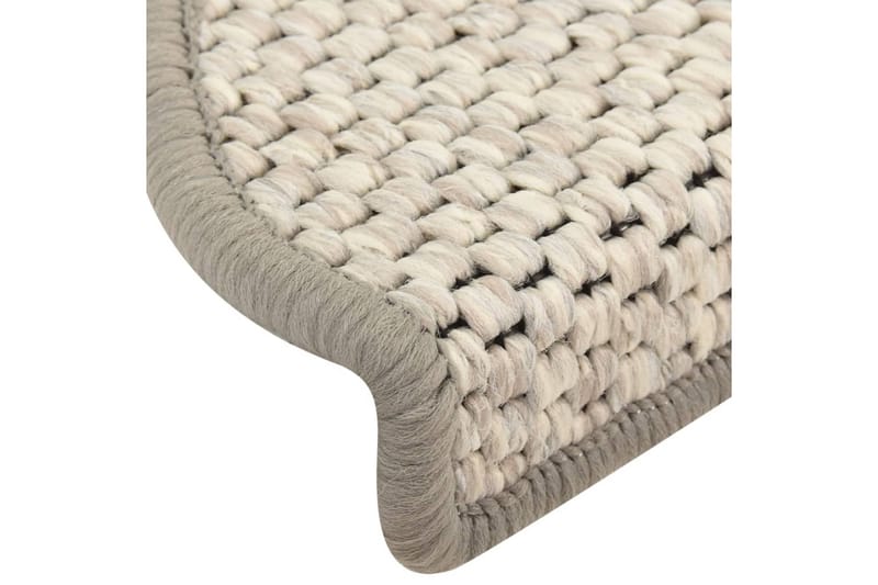 Selvklebende trappematter sisal-utseende 15 stk 65x25 cm - Beige - Tekstiler - Tepper & Matter - Spesialmatte - Trappetepper