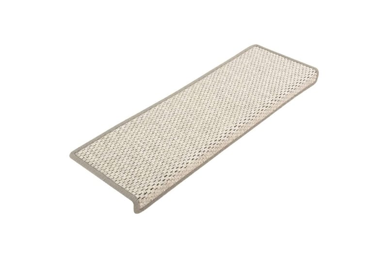 Selvklebende trappematter sisal-utseende 15 stk 65x25 cm - Beige - Tekstiler - Tepper & Matter - Spesialmatte - Trappetepper