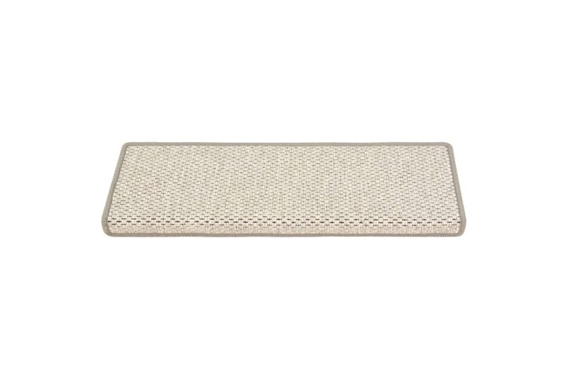 Selvklebende trappematter sisal-utseende 15 stk 65x25 cm - Beige - Tekstiler - Tepper & Matter - Spesialmatte - Trappetepper