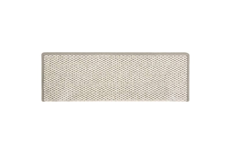 Selvklebende trappematter sisal-utseende 15 stk 65x25 cm - Beige - Tekstiler - Tepper & Matter - Spesialmatte - Trappetepper