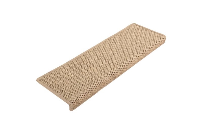 Selvklebende trappematter sisal-utseende 15 stk 65x25 cm - Brun - Tekstiler - Tepper & Matter - Spesialmatte - Trappetepper