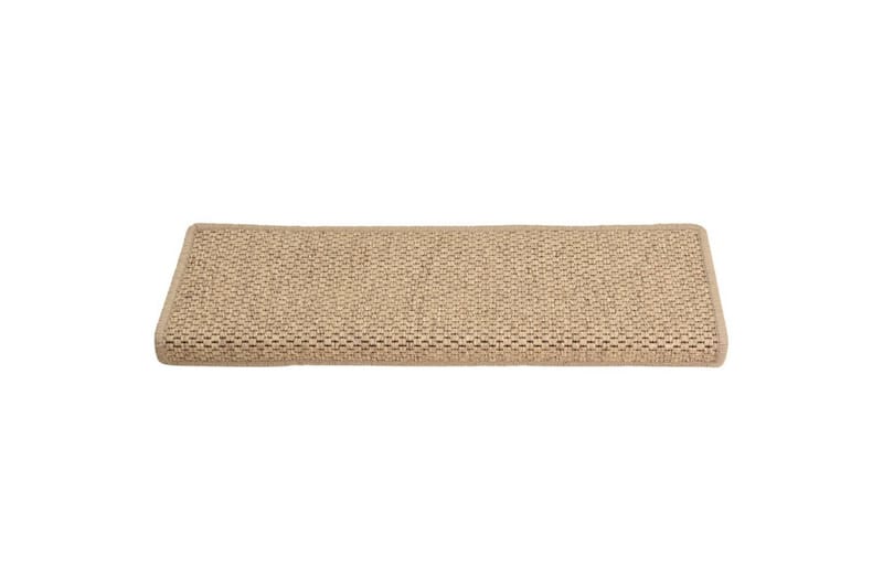 Selvklebende trappematter sisal-utseende 15 stk 65x25 cm - Brun - Tekstiler - Tepper & Matter - Spesialmatte - Trappetepper