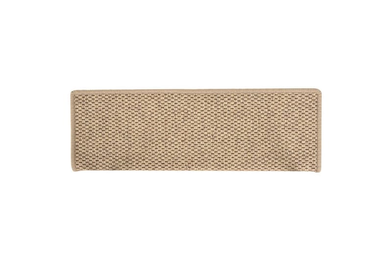 Selvklebende trappematter sisal-utseende 15 stk 65x25 cm - Brun - Tekstiler - Tepper & Matter - Spesialmatte - Trappetepper