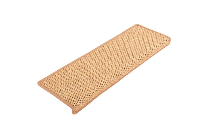 Selvklebende trappematter sisal-utseende 15 stk 65x25cm - Oransj - Tekstiler - Tepper & Matter - Spesialmatte - Trappetepper