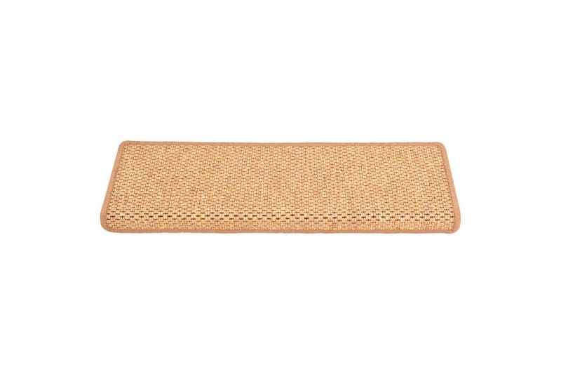 Selvklebende trappematter sisal-utseende 15 stk 65x25cm - Oransj - Tekstiler - Tepper & Matter - Spesialmatte - Trappetepper