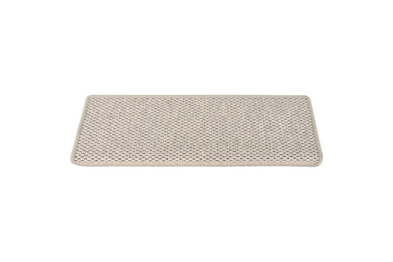 Selvklebende trappematter sisal-utseende 15 stk 65x25cm - Silver - Tekstiler - Tepper & Matter - Spesialmatte - Trappetepper