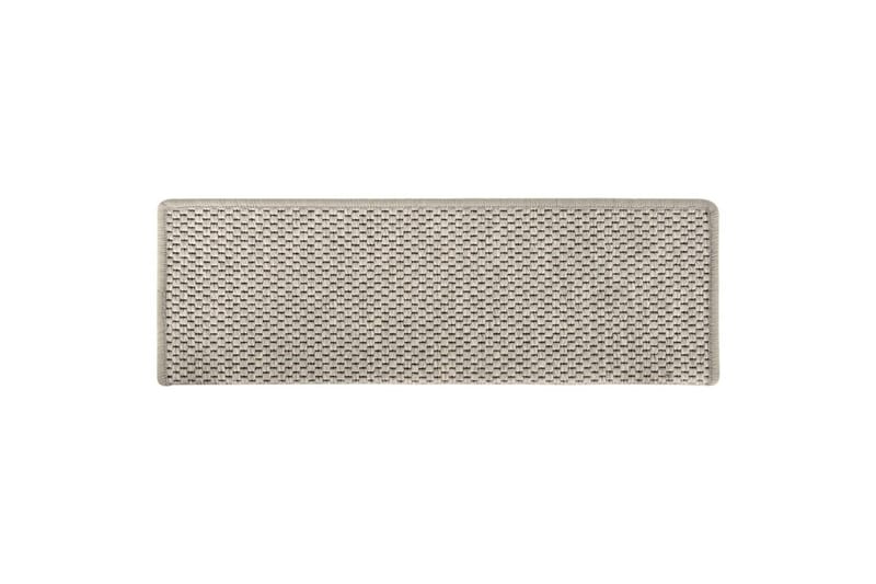 Selvklebende trappematter sisal-utseende 15 stk 65x25cm - Silver - Tekstiler - Tepper & Matter - Spesialmatte - Trappetepper