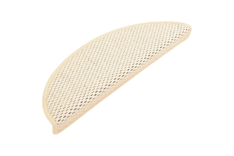 Selvklebende trappematter sisal-utseende 15stk 56x20cm - Krem - Tekstiler - Tepper & Matter - Spesialmatte - Trappetepper