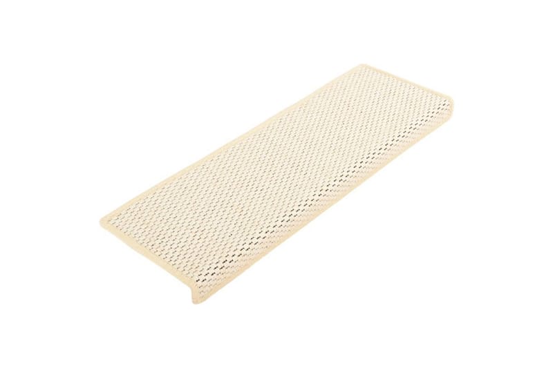 Selvklebende trappematter sisal-utseende 15stk 65x25cm - Krem - Tekstiler - Tepper & Matter - Spesialmatte - Trappetepper