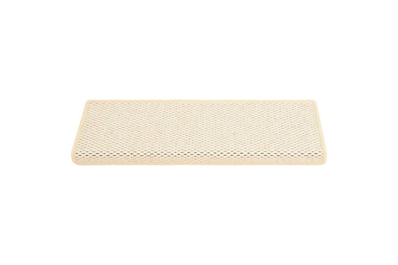 Selvklebende trappematter sisal-utseende 15stk 65x25cm - Krem - Tekstiler - Tepper & Matter - Spesialmatte - Trappetepper