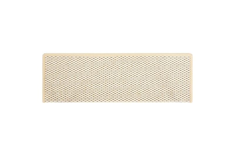 Selvklebende trappematter sisal-utseende 15stk 65x25cm - Krem - Tekstiler - Tepper & Matter - Spesialmatte - Trappetepper