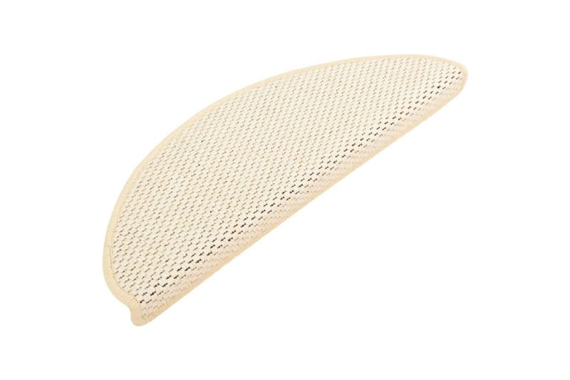 Selvklebende trappematter sisal-utseende 15stk 65x25cm - Krem - Tekstiler - Tepper & Matter - Spesialmatte - Trappetepper