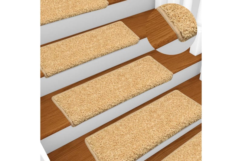 Trappematter 10 stk 65x25 cm beige - Beige - Tekstiler - Tepper & Matter - Spesialmatte - Trappetepper