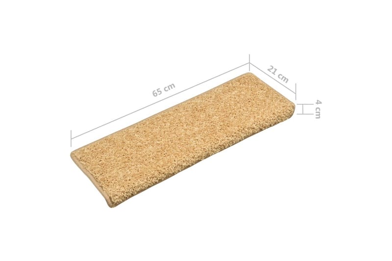 Trappematter 10 stk 65x25 cm beige - Beige - Tekstiler - Tepper & Matter - Spesialmatte - Trappetepper