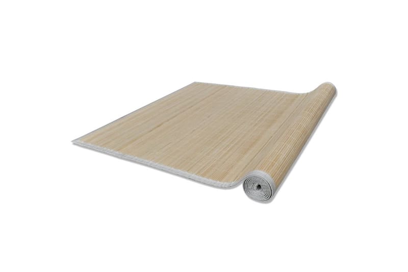 Tepper i naturlig bambus rektangulr 2 stk 120x180 cm - Beige - Tekstiler - Tepper & Matter