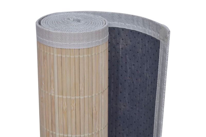 Tepper i naturlig bambus rektangulr 4 stk 120x180 cm - Beige - Tepper & Matter - Gummiert tepper - Små tepper - Mønstrede tepper - Store tepper - Håndvevde tepper