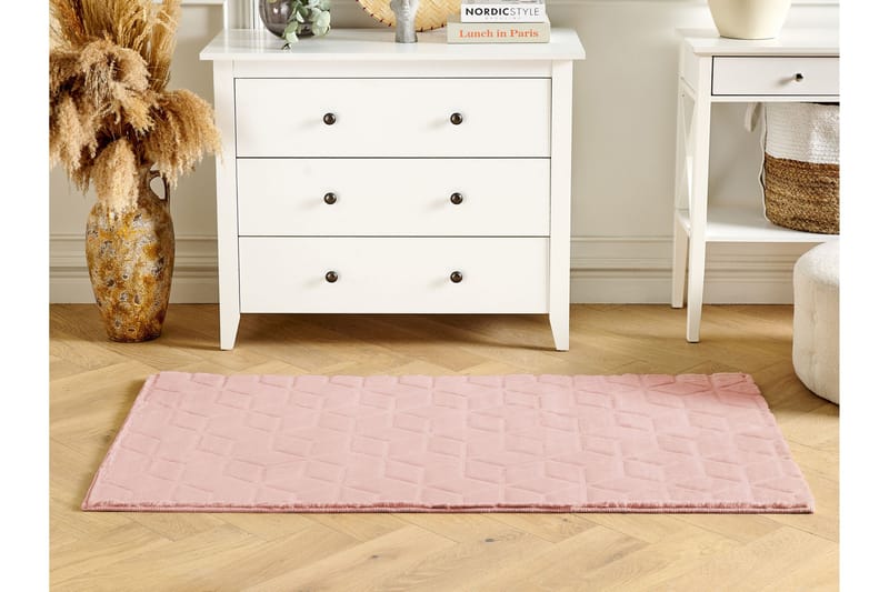 Thatta Skinnteppe 80x150 cm - Rosa - Skinn & pelstepper