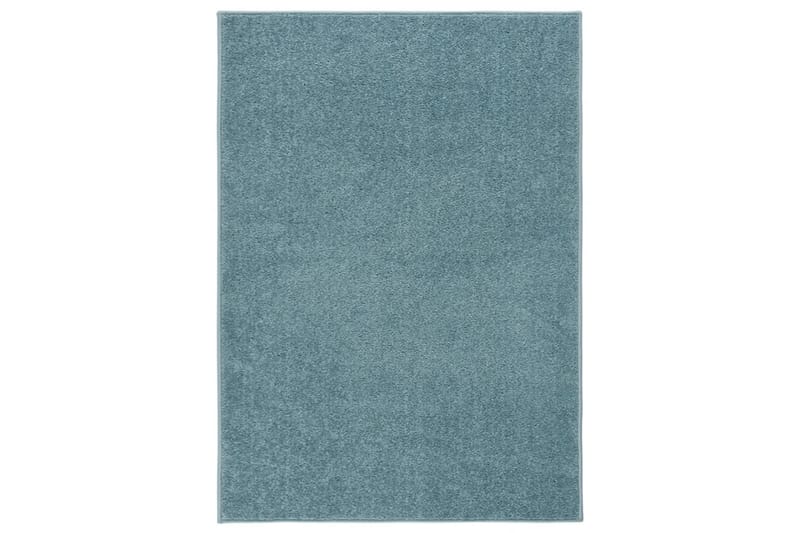 Teppe med kort luv 240x340 cm blå - Blå - Kjøkkenmatte - Gummiert tepper - Plastmatte balkong - Plasttepper - Små tepper - Mønstrede tepper - Store tepper - Hall matte - Balkongmatte - Håndvevde tepper