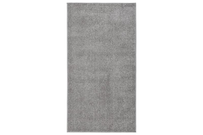 Teppe med kort luv 80x150 cm grå - Grå - Kjøkkenmatte - Gummiert tepper - Plastmatte balkong - Plasttepper - Små tepper - Mønstrede tepper - Store tepper - Hall matte - Balkongmatte - Håndvevde tepper